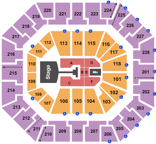 Colonial Life Arena P!nk Seating Chart